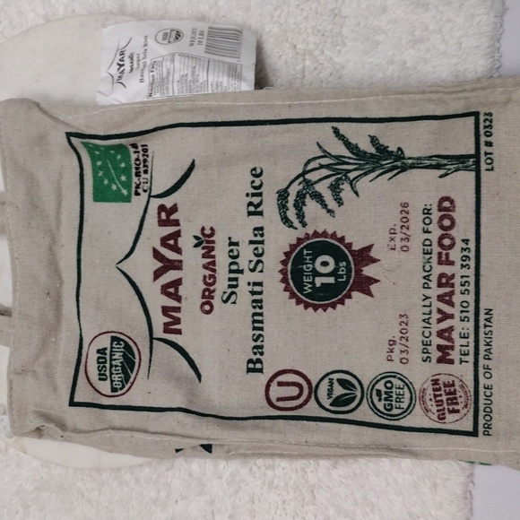 Mayar Organic Super Basmati Sela Rice Bag Only - Picture 2 of 9